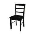 thumbnail image 3 of 30'' Round Solid Wood Pedestal Dining Table with 2 San Remo Splat Back Dining Chairs in Black, 3 of 7