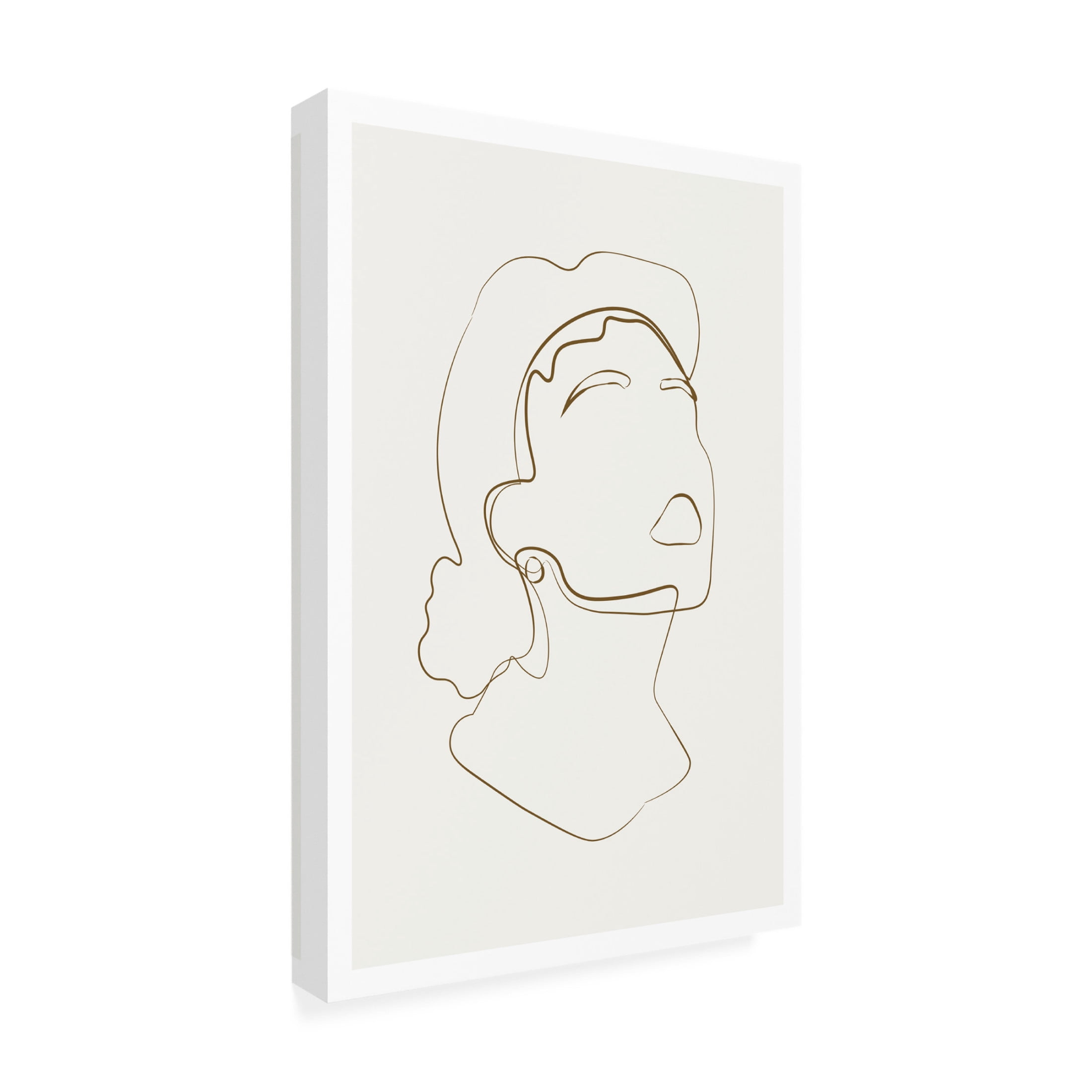 Trademark Fine Art NKTN Abstract Face Line Art Canvas Wall Art