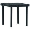 thumbnail image 1 of Outdoor Side End Tea Table, 16 Inch Steel, Square Black Poly Rattan, 1 of 1