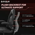 thumbnail image 4 of N-GEN Black Gaming Chair, Flip-up Armrest Computer Chair Ergonomic Office Chair PU Leather Desk Chair Executive Adjustable Swivel Task Chair, 4 of 8