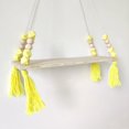 thumbnail image 1 of Estante de pared con borlas y cuentas octogonales de macarrón de estilo nórdico para colgar en la habitación de los niños, almacenamiento creativo para el hogar de madera contrachapada, 1 of 6