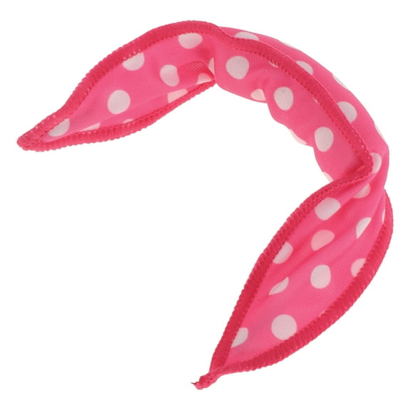 Unique Bargains 1 Pc Polka Dots Hair Rollers for Women 8.27"x1.38" Rose Red
