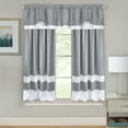 thumbnail image 3 of Collections Etc Darcy Two-Tone Rod Pocket Window Curtain Panel, Grey, 52" X 63", 3 of 3