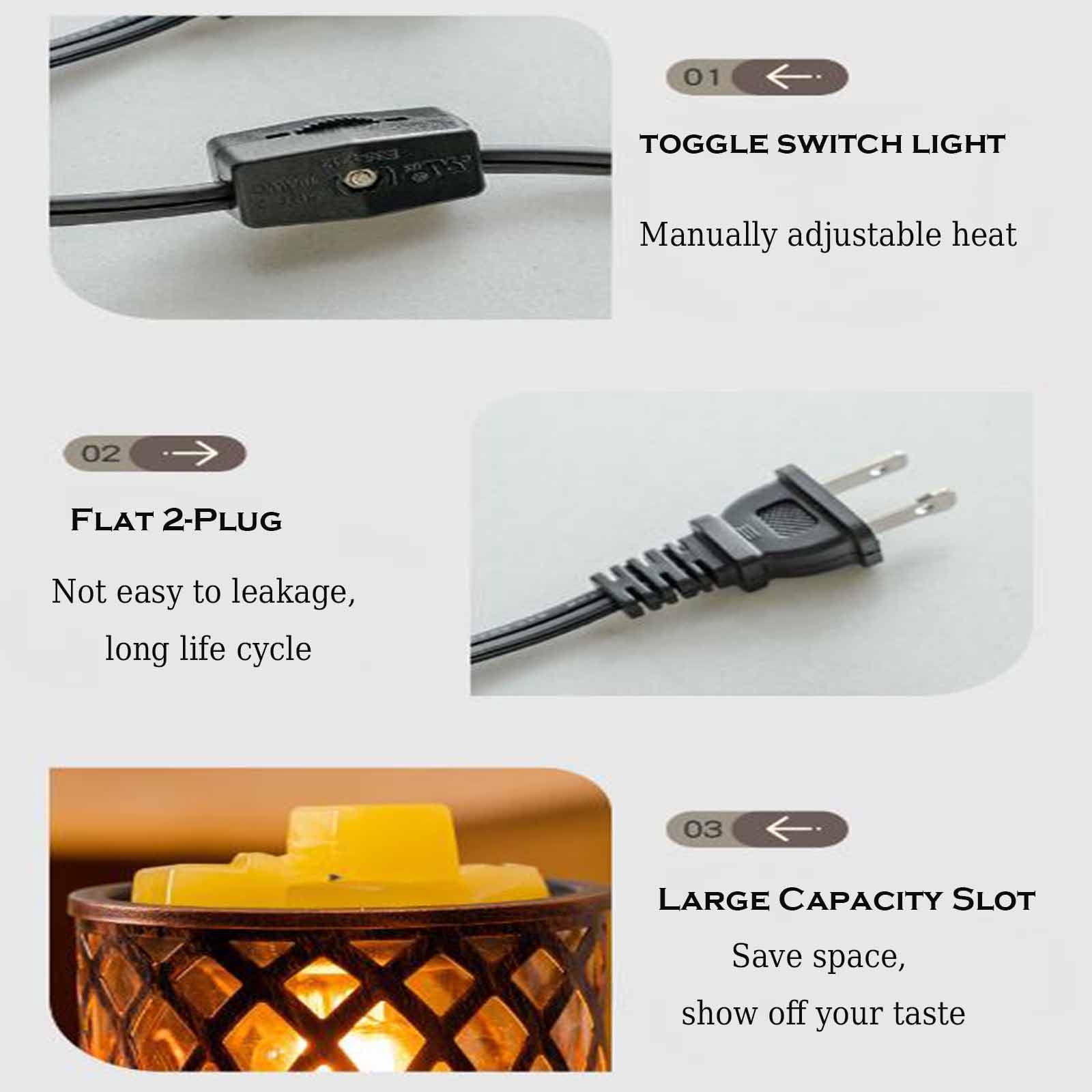 Wax Melt Candle Warmer - Electric Wax Melter with Lamp , Fragrance Warmer, Oil Burner, Aromatherapy Essential for Home & Office, Wax Warmer for Scented Wax Gift & Decor