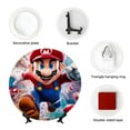 thumbnail image 5 of Lsque Mario Pattern Ceramic Decorative Plate Decorative Plates with Display Stand Personalized Porcelain Plate Ceramic Ornaments for Wall Hanging Decoration-8in, 5 of 6