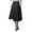 Black, variant on Womens Below Knee Length A-Line Skirt Front Button Casual Skirt w/ Pockets