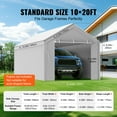 thumbnail image 3 of VEVOR Carport Replacement Canopy Cover Top + Side Wall 10 x 20 ft, Garage Tent Shelter Tarp Heavy-Duty Waterproof & UV Protected, Easy Installation with Ball Bungees,Gray (Frame Not Included), 3 of 9