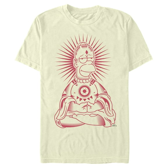 Men's The Simpsons Zen Homer  Graphic Tee Beige Small