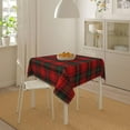 thumbnail image 6 of Checkered Christmas Tablecloth Square 60x60 Inch Red Green Plaid Table Cloth,Stain Resistance Retro Winter Xmas Holiday Table Covers for Kitchen Dining,Small Tablecloth for Party Picnic, 6 of 6