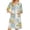 Cyan(Vintage Floral Print), variant on Zipper Women's Robes Lightweight 3/4 Length Sleeve Womens Bathrobe Zipper Front Knee Length Vintage Floral Print Casual Pajama Sleepwear with Pockets Cyan XXL