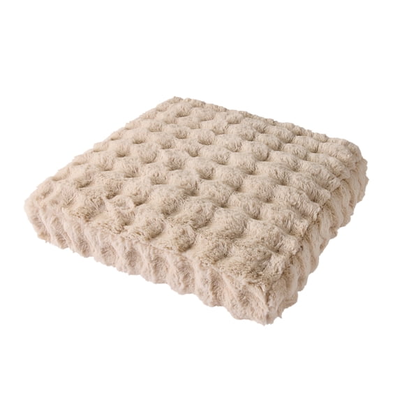Better Homes & Gardens Bubble Fur Square Floor Cushion Cover, Beige