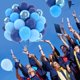thumbnail image 3 of Juego de globos de látex Patimate Blue, 50 unidades, 30 cm, para decoración de fiestas, 3 of 4