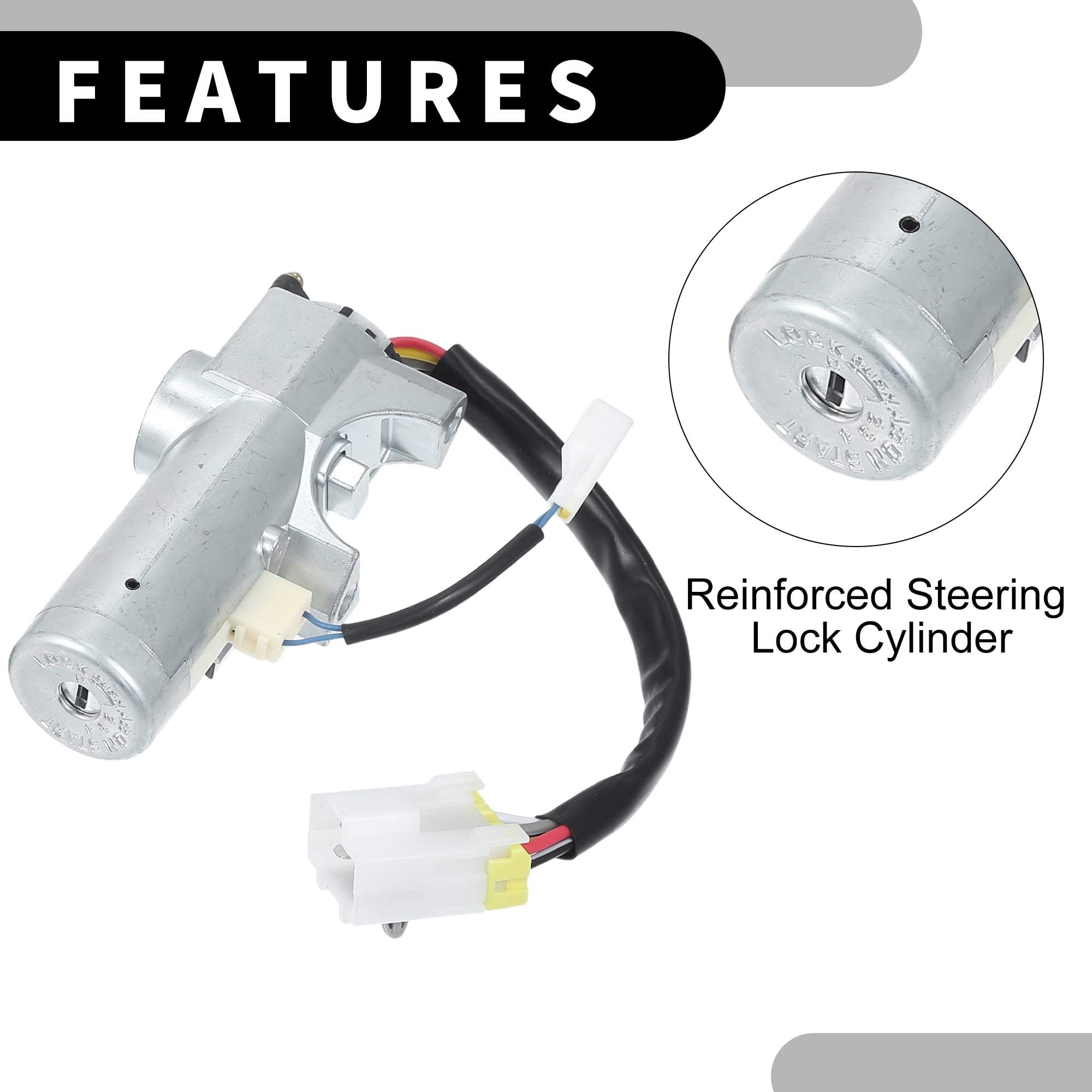Unique Bargains Ignition Lock Cylinder W/ Keys No.D87004S100 - Car Ignition Switch Lock