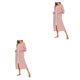 thumbnail image 4 of Sonducket Poliéster Mujer Vestido de noche Reemplazo casual Manga larga Transpirable Otoño Invierno Cardigan Oficina Ropa de dormir Rojo S Rojo S 2Conjunto, 4 of 6