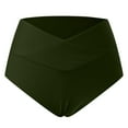 thumbnail image 4 of NIEWTR Women's High Waisted Bikini Bottom Full Coverage Retro Tummy Control Swimusuit Bottom(Green,XL), 4 of 6