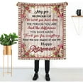 thumbnail image 6 of MMYGU Retirement Gift Blanket Retired Gifts for Boss Friends Teachers Nurses Soft Flannel Throw Blanket on Sofa Bed Retirement Appreciation Gift 40x50in, 6 of 6
