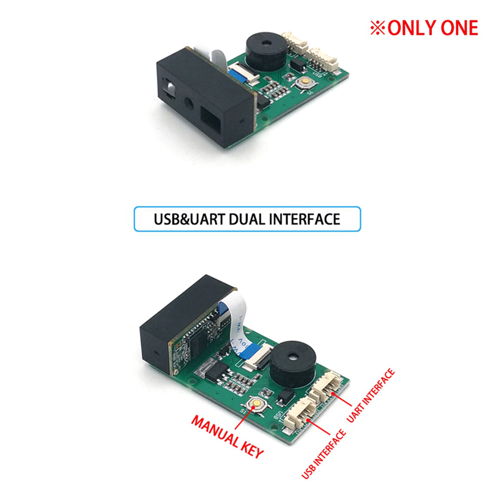2X GM67 1D 2D USB UART Bar Code Qr Code Scanner Module Reader for Android