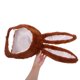 thumbnail image 3 of Gorro de conejo con orejas de peluche, diseño de animal de dibujos animados, para mujeres y niñas (marrón), 3 of 7