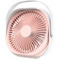 thumbnail image 1 of Ventilador de cuello portátil sin poste, ventilador personal manos libres con control de viento de 3 velocidades y recargable por USB para viajes, deportes, exteriores, batería de 1800 mAh, blanco-, 1 of 5
