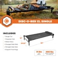 thumbnail image 6 of Disc-O-Bed Single Cot, Portable Sleep Solution for Tents & Cabins, Black, XL, 6 of 9