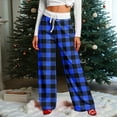 thumbnail image 4 of Niaviben Christmas Pants for Women Baggy Sweatpants Wide Leg Pants Woman Womens Comfy Pants Women Pants Casual Sweatpants for Women Pajama Pants Christmas Blue 1 L, 4 of 9