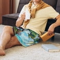 thumbnail image 5 of Logiee Whimsical Treehouse Painting Print Men's Pajama Shorts with Drawstring & Pockets,Sleep Shorts for Men,Sleepwear Bottoms,Elastic Waistband Loungewear-Small, 5 of 6