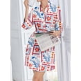 thumbnail image 6 of Avidlove Waffle Knit Robe for Women Soft Lightweight Tie Short Bathrobes 3/4 Sleeve Ladies Sleepwear, 6 of 8