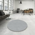 thumbnail image 3 of Ahgly Company Indoor Round Patterned Gray Novelty Area Rugs, 3' Round, 3 of 6
