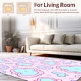 thumbnail image 2 of ODIKA 5'x7' Machine Washable Non-Slip Area Rug, Kawaii Dreamscape with Floating Stars and Cloud Motifs High Traffic Rug, Pink, 396254, 2 of 7