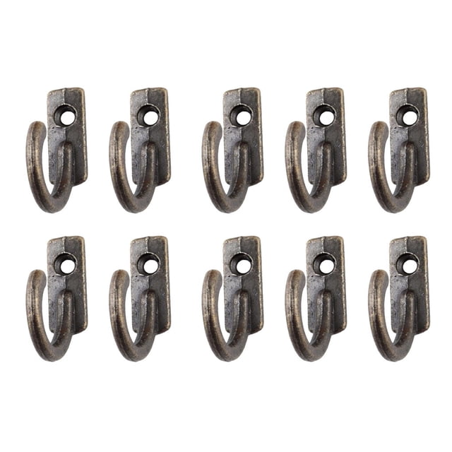 Bearachild Ganchos colgantes Tornillos de puerta montados en la pared Juego de colgadores de llaves de ropa antideslizantes para el hogar Almacenamiento y organización del hogar color bronce