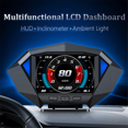 thumbnail image 4 of P1 Car Heads Up Display OBD2 GPS Auto On-Board Computer Security Alarm Water Temp Fuel Consumption HUD Inclinometer, 4 of 9