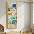 thumbnail image 4 of Wood 6-Tier Wall Mounted Kids Bookshelf – Floating Book Shelf For Kids Rooms,Nursery & Classroom, Hanging Bookcase Organizer For Books, Toddler Book Shelf, Montessori Bookshelf, Nursery Shelves, 4 of 7