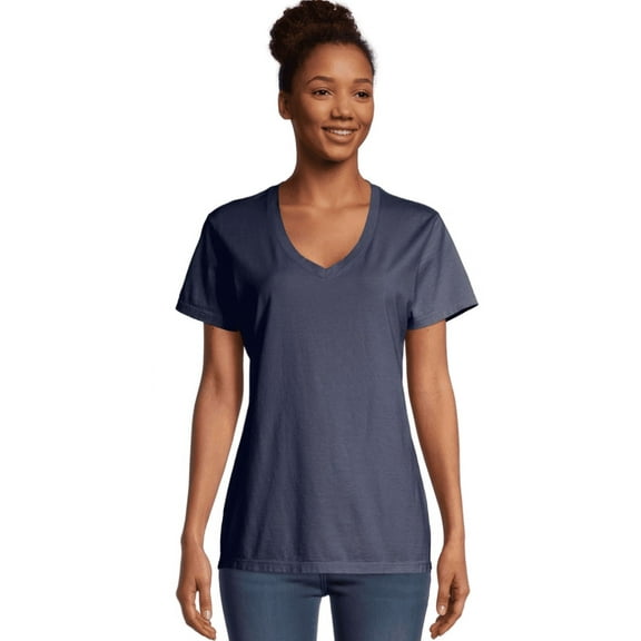 GDH125 Hanes ComfortWash Ladies' V-Neck T-Shirt Anchor Slate XL