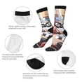 thumbnail image 3 of Masiiu Bluey Pattern Adult Crew Socks, Breathable Color-Block Mid-Calf Socks, Comfortable for Daily Wear and Sports, 3 of 6