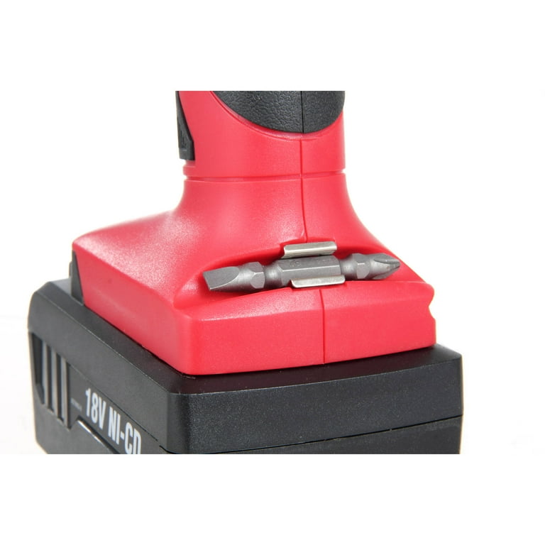 Hyper Tough 18V Cordless Drill, 3/8 inch Chuck, Variable Speed, with 1.2Ah Nickel Cadmium Battery, Charger, Bit Holder & LED Light Hyper Tough 18V Cordless Drill, 3/8 inch Chuck, Variable Speed, with 1.2Ah Nickel Cadmium Battery, Charger, Bit Holder & LED Light