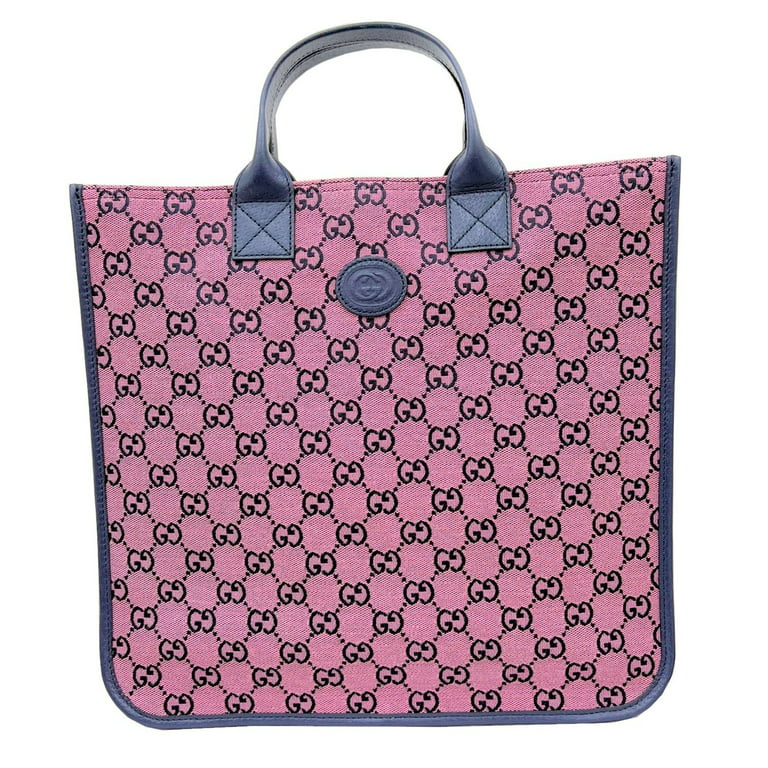 Authenticated Used GUCCI Gucci Children's Tote Bag Handbag 550763 GG Canvas  Pink Navy Multicolor Ladies 