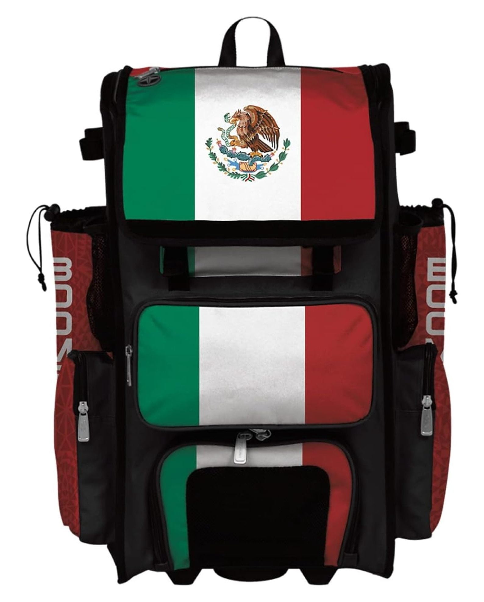 Bownet Commander Baseball/Softball Tasche – Schwarz, 96,5 X 43,2 X 30,5 Cm, Mit Rädern & 14 Fächern
