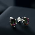 thumbnail image 5 of Gem Stone King 925 Sterling Silver Green Mystic Topaz Stud Earrings for Women Men (2.90 Cttw, Gemstone Birthstone, Oval 8X6MM), 5 of 5