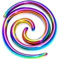 thumbnail image 3 of Body Candy Rainbow Anodized Titanium Steel Micro Spiral Taper Set of 2 12 Gauge, 3 of 3