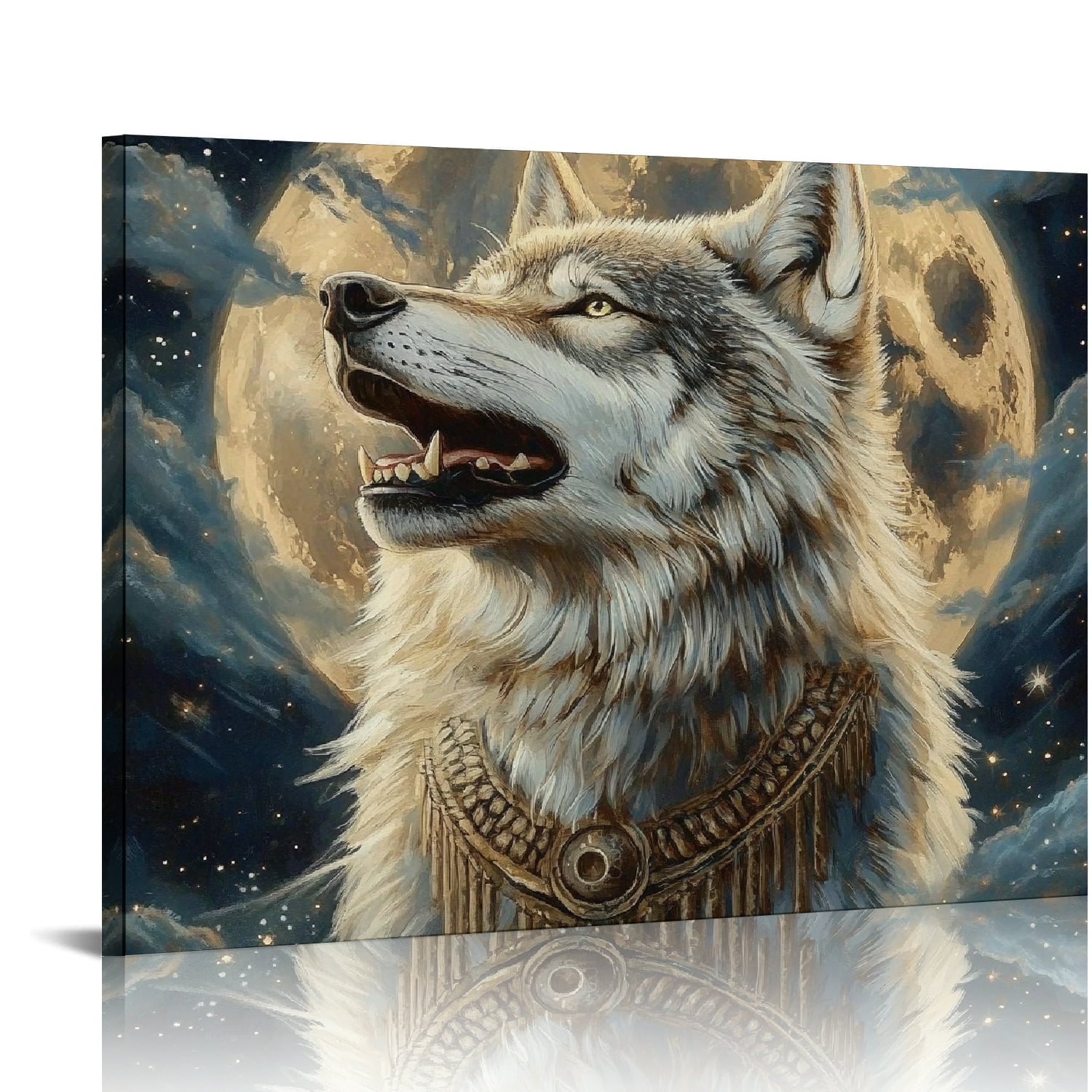 ARISTURING Victorian Fox Vintage Gothic Canvas Art Print - Dark