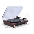 thumbnail image 3 of Retro Vinyl Record Player W/ Dustproof Cover Classic Nostalgic Style Record Player 33/45/78RPM Turntables Gramophone Phonograph ,Easy to Use, 3 of 8