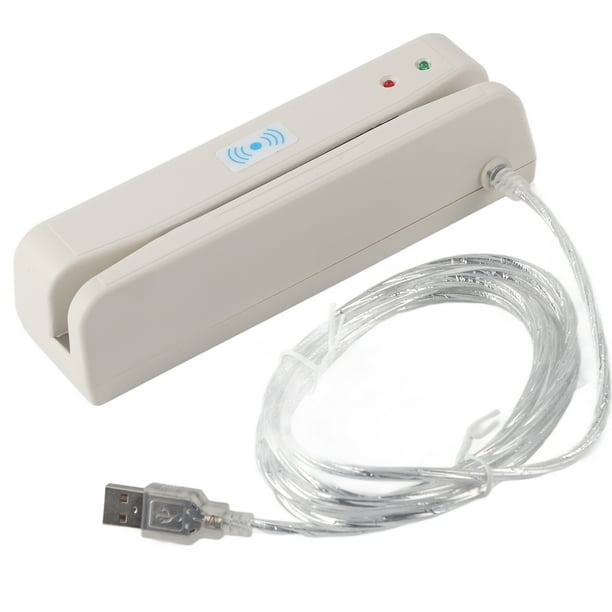 Deslizador de tarjetas Interfaz USB liviano Deslizamiento de 2 vías Lector práctico conveniente para sistema bancario