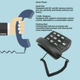 thumbnail image 3 of Teléfono Con Botones Grandes para Personas Mayores, Teléfono Fijo Domémico Con Cable para Montaje en Pared, Alerta de Remarcación y Parpadeo, Tono de Llamada de 110 db+,, 3 of 7