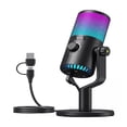 thumbnail image 1 of "Maono Micrófono Gamer Condensador Usb Podcast Pc Dm30 Rgb negro ", 1 of 3