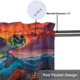 thumbnail image 5 of Sea Turtle Curtain Valances for Kitchen Windows Blue Ocean Summer Coastal Scenery Window Valance for Living Room Bedroom, Kitchen Valance Rod Pocket Window Decor Curtain 54 by 18 in, 1 Panel, 5 of 6