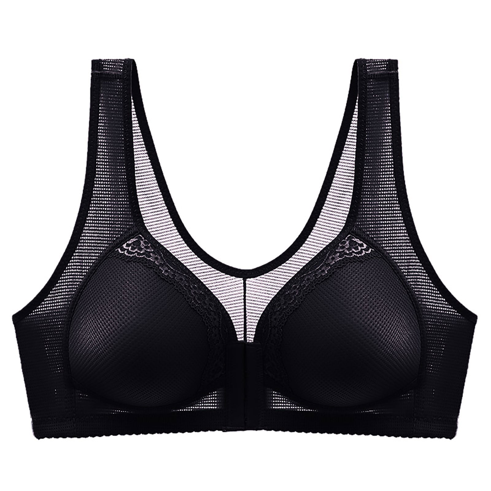 LEEy-world Lingerie for Women Brassiere Sport Underwer Vest Women Tira Bra  Push Steel Up Yoga without Gathered Black,44E 