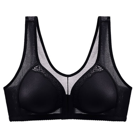 

TAIAOJING Seamless Bra Lace Front Buckle Underwear Without Rims Vest Lace Plus Size Bra Brassiere