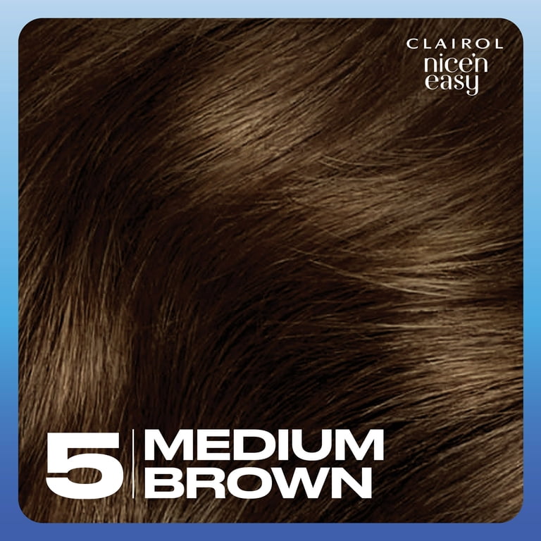 Clairol Nice'n Easy Hair Color 5 Medium Brown, 1 Each - Walmart.com