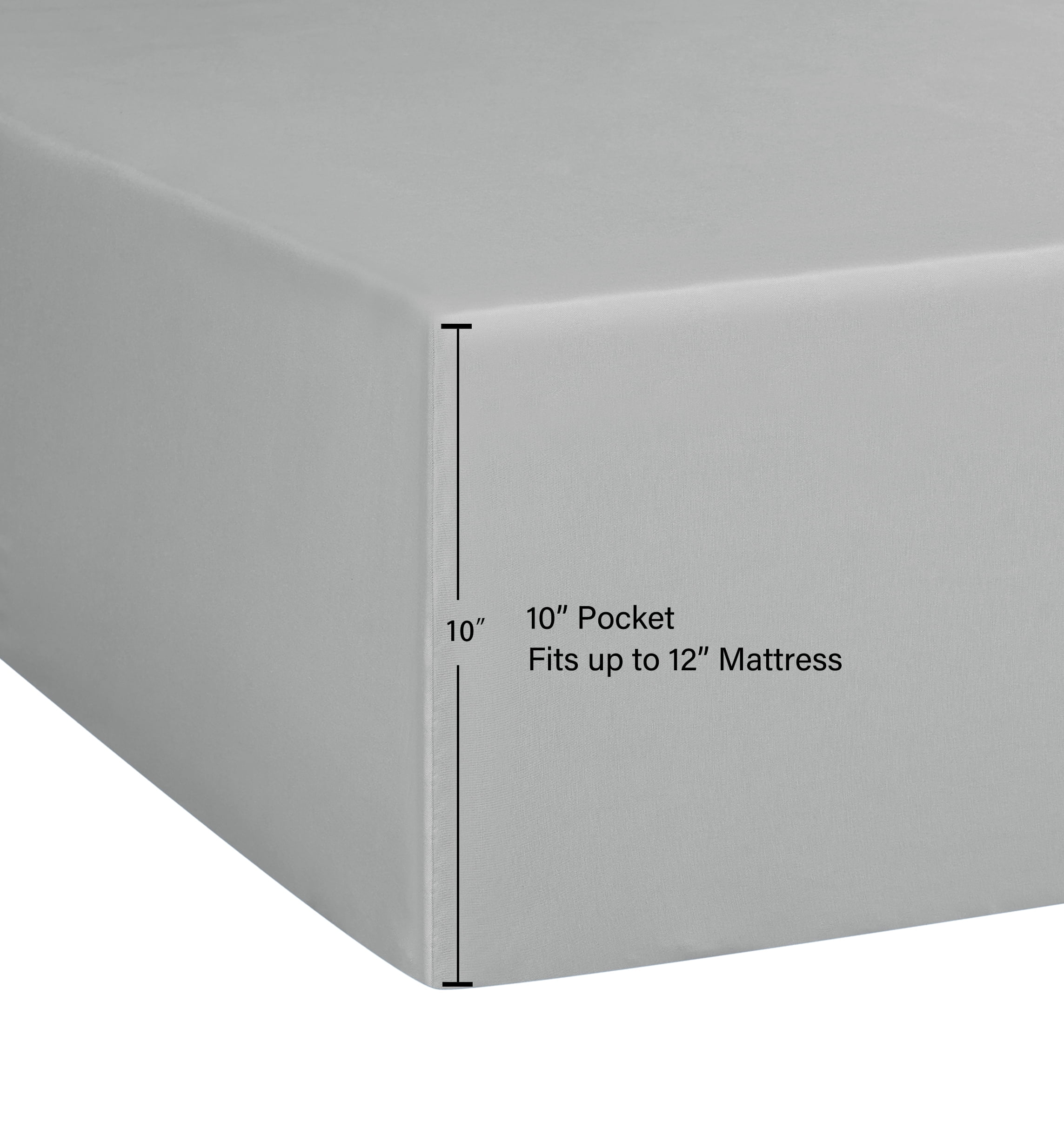 Mainstays Basic Value Microfiber Bed Sheet Set, Light Silver Gray, Full, 4 Piece