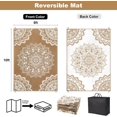 thumbnail image 3 of Findosom 8'x10' Waterproof Boho Outdoor Rug, Foldable Reversible Plastic Straw Rug, Large Patio Rug for Outdoors, RV, Patio, Backyard, Deck, Picnic, Beach, Camping Brown, 3 of 6